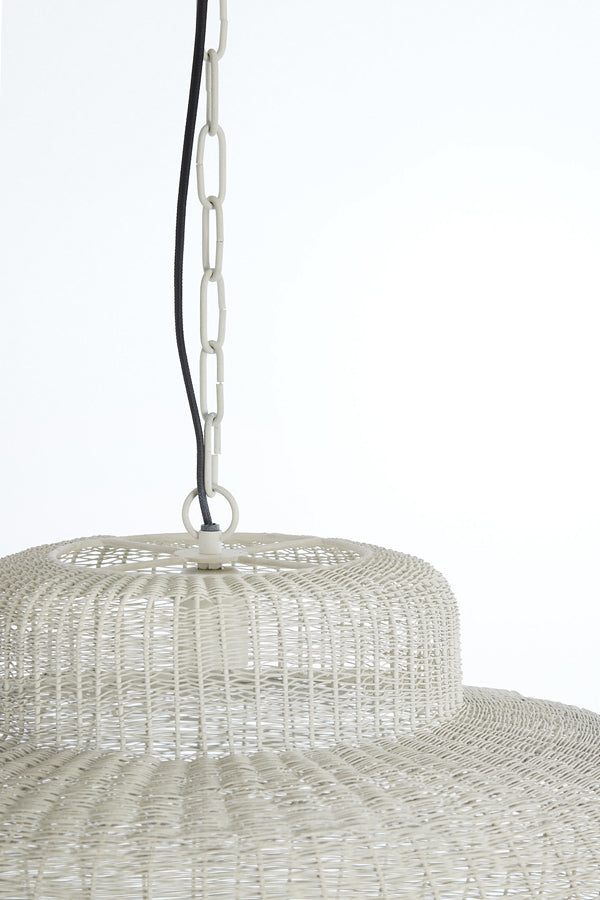 Hanging lamp 59x31,5 cm PIEDRA cream