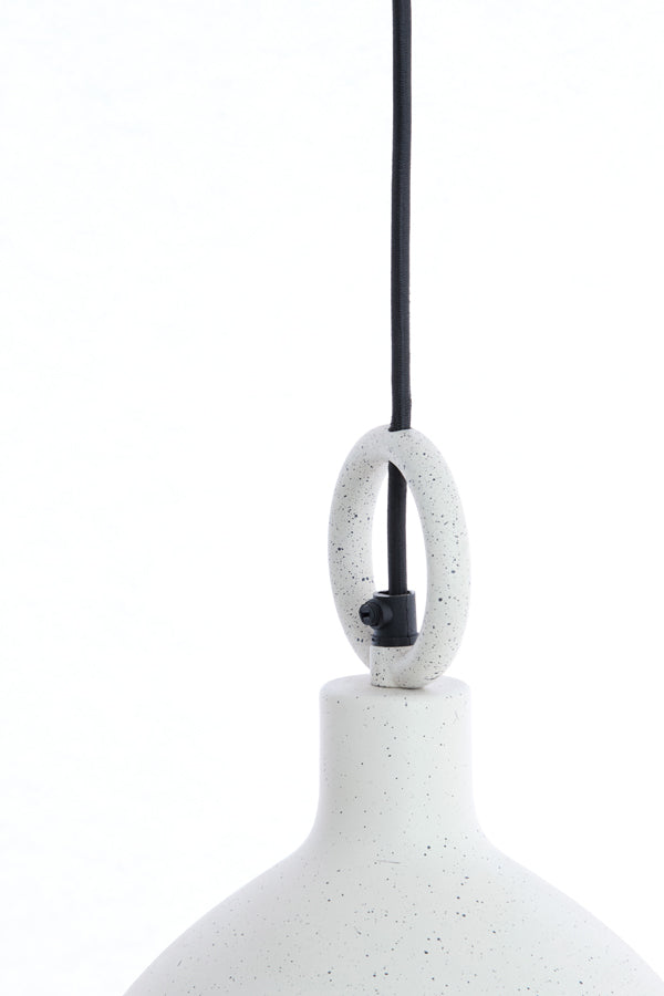 Hanging lamp 24x39 cm ROSERO white+light grey spotted
