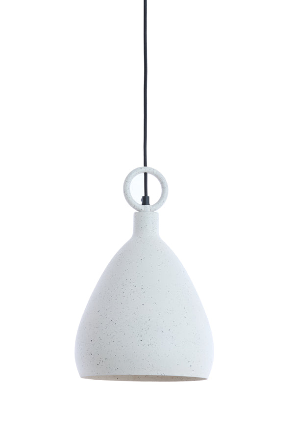 Hanging lamp 24x37 cm RISARI white+light grey spotted
