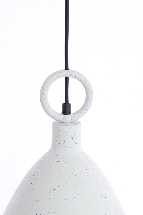 Hanging lamp 24x37 cm RISARI white+light grey spotted