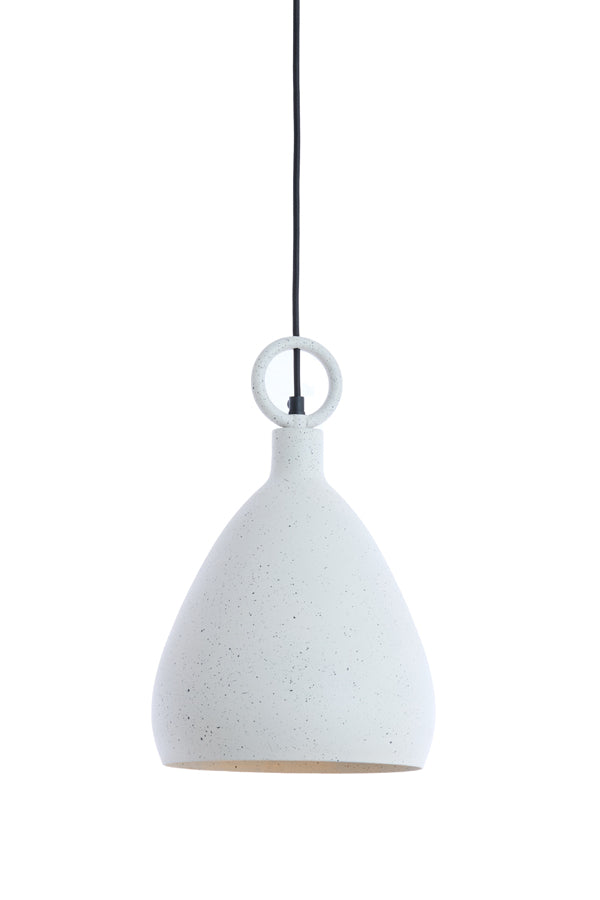 Hanging lamp 24x37 cm RISARI white+light grey spotted