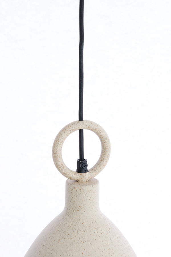 Hanging lamp 24x37 cm RISARI sand+light brown spotted