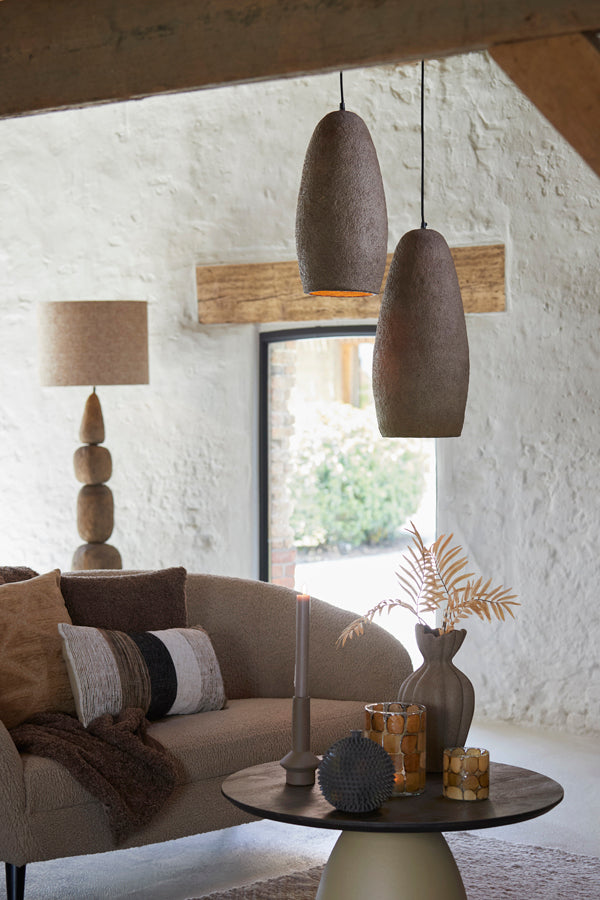 Hanging lamp 26x56 cm DIVALA antique dark terra
