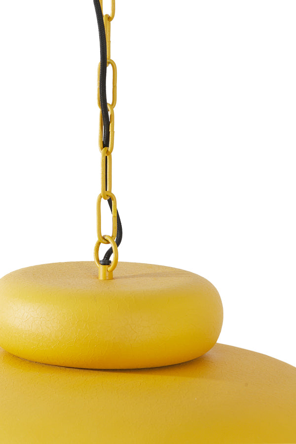 Hanging lamp 46x30 cm NEIVA matt ocher yellow