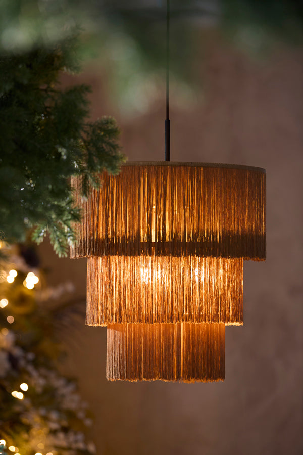 Hanging lamp 3L 45x50 cm MALAIKA brown