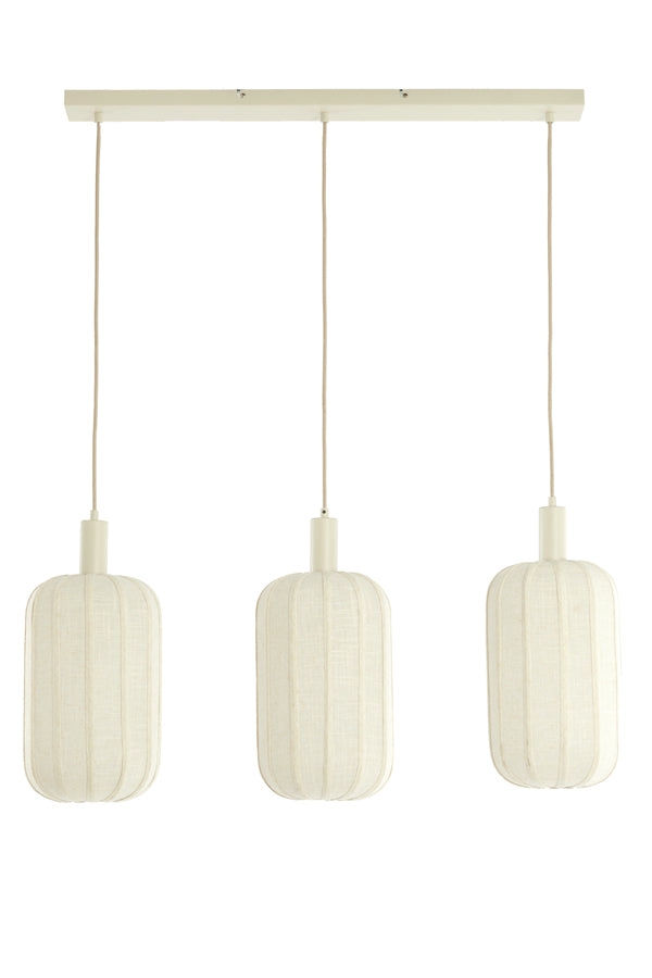 Hanging lamp 3L 80x21x34 cm TUFIA linen cream