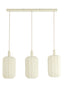 Hanging lamp 3L 80x21x34 cm TUFIA linen cream