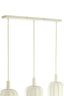 Hanging lamp 3L 80x21x34 cm TUFIA linen cream