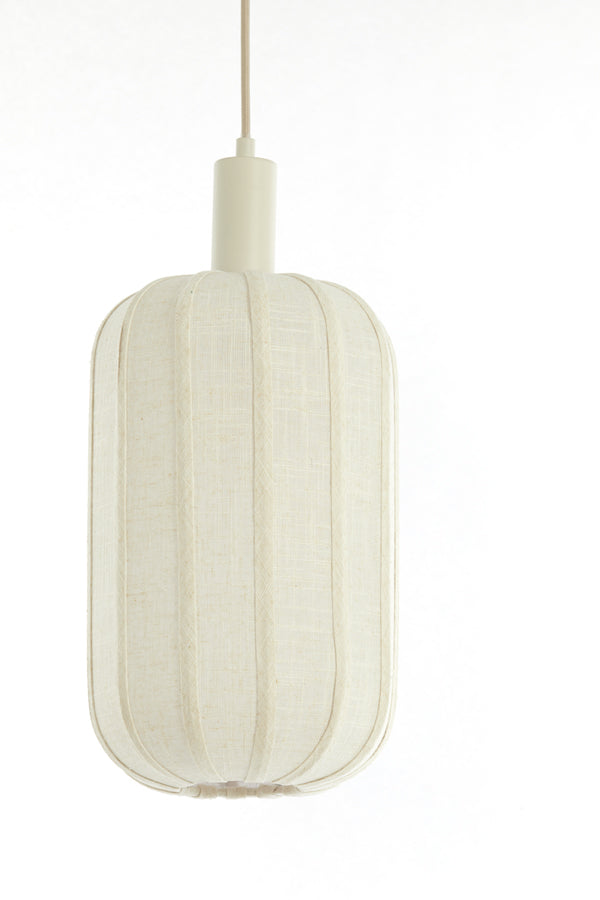 Hanging lamp 3L 80x21x34 cm TUFIA linen cream