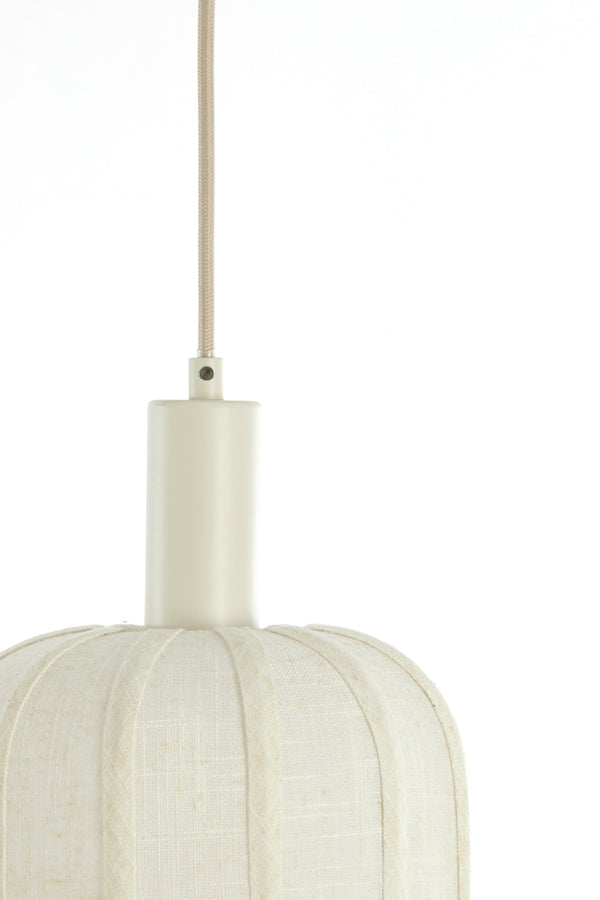 Hanging lamp 3L 80x21x34 cm TUFIA linen cream