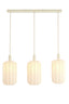 Hanging lamp 3L 80x21x34 cm TUFIA linen cream