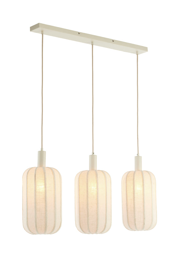 Hanging lamp 3L 80x21x34 cm TUFIA linen cream