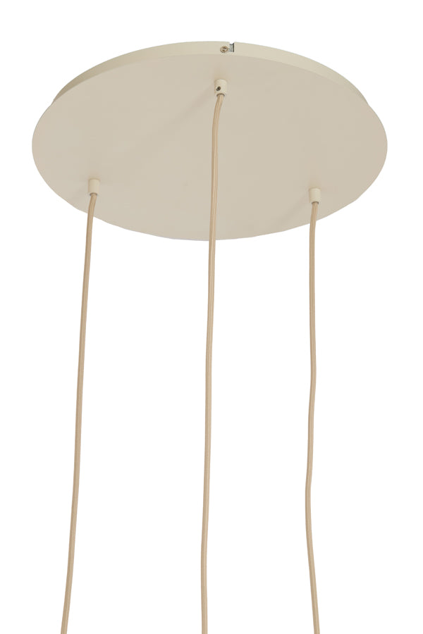 Hanging lamp 3L 38x34 cm TUFIA linen cream | House of Isabella UK