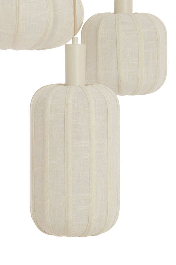Hanging lamp 3L 38x34 cm TUFIA linen cream