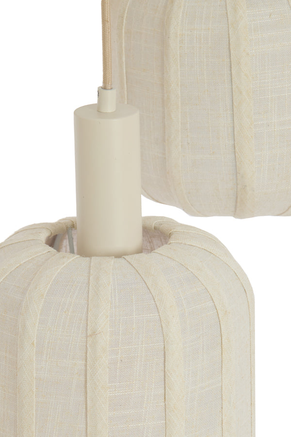 Hanging lamp 3L 38x34 cm TUFIA linen cream