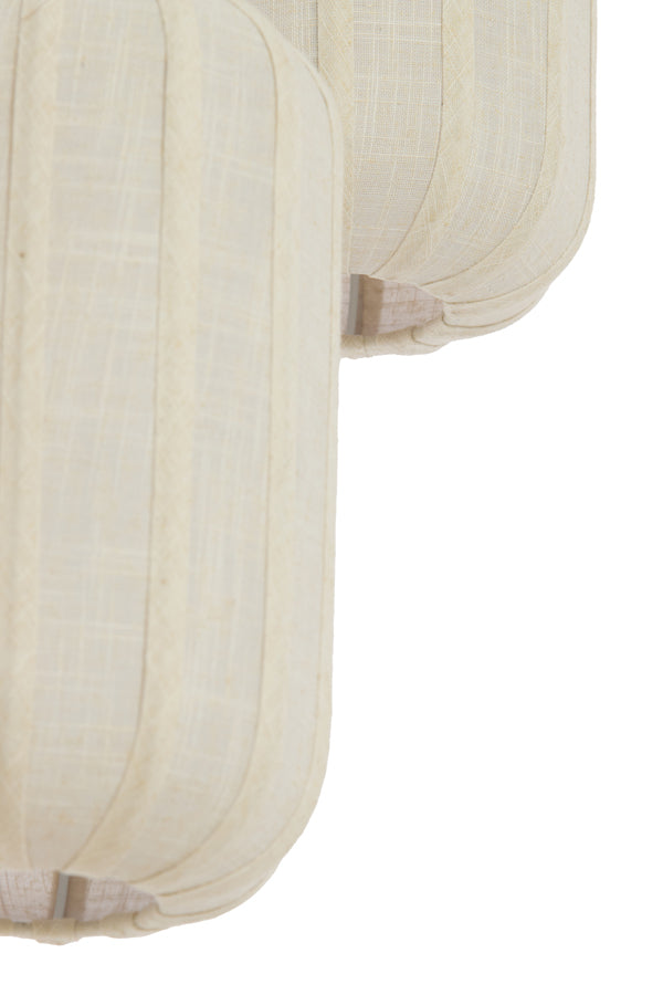 Hanging lamp 3L 38x34 cm TUFIA linen cream