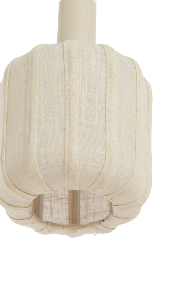 Hanging lamp 3L 38x34 cm TUFIA linen cream