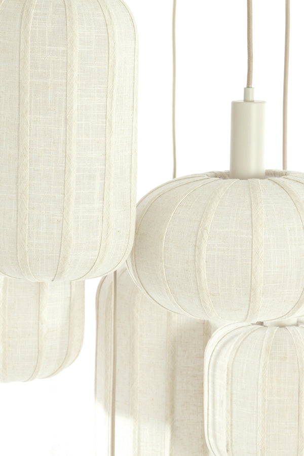 Hanging lamp 7L 53x135 cm TUFIA linen cream
