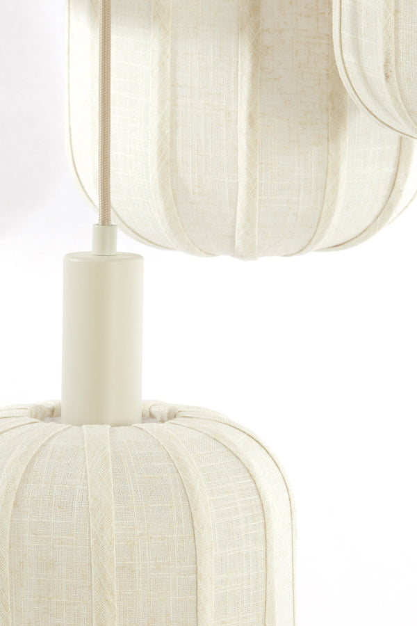 Hanging lamp 7L 53x135 cm TUFIA linen cream