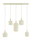 Hanging lamp 5L 105x19,5x123 cm TUFIA linen cream