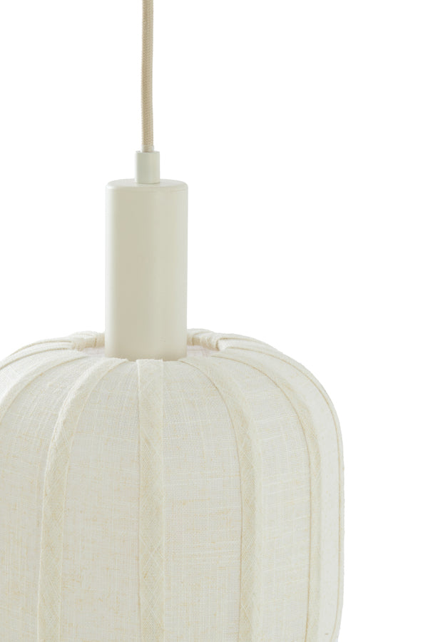 Hanging lamp 5L 105x19,5x123 cm TUFIA linen cream