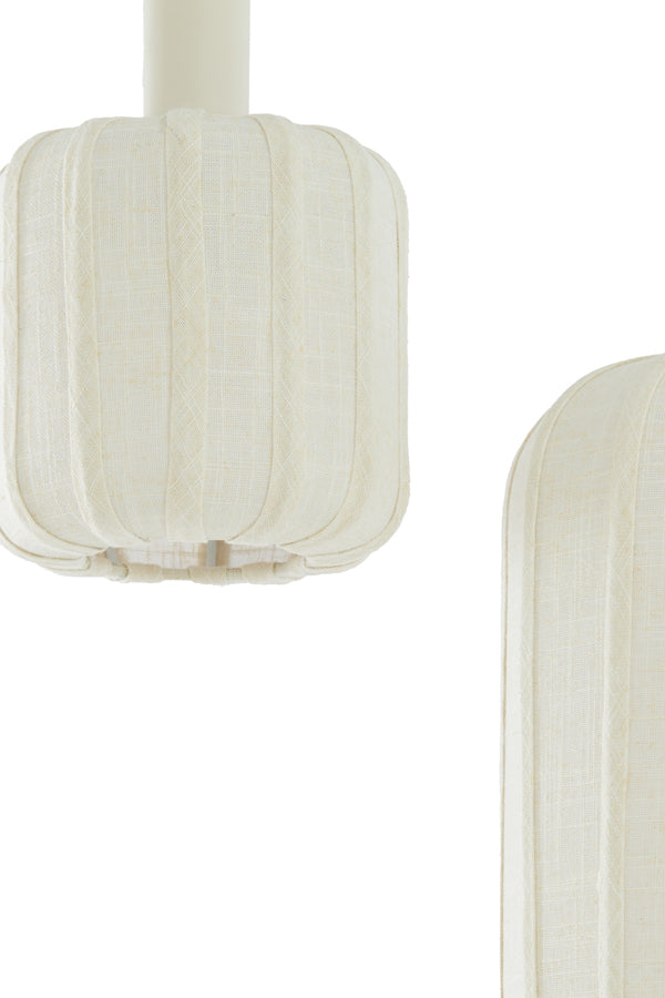 Hanging lamp 5L 105x19,5x123 cm TUFIA linen cream