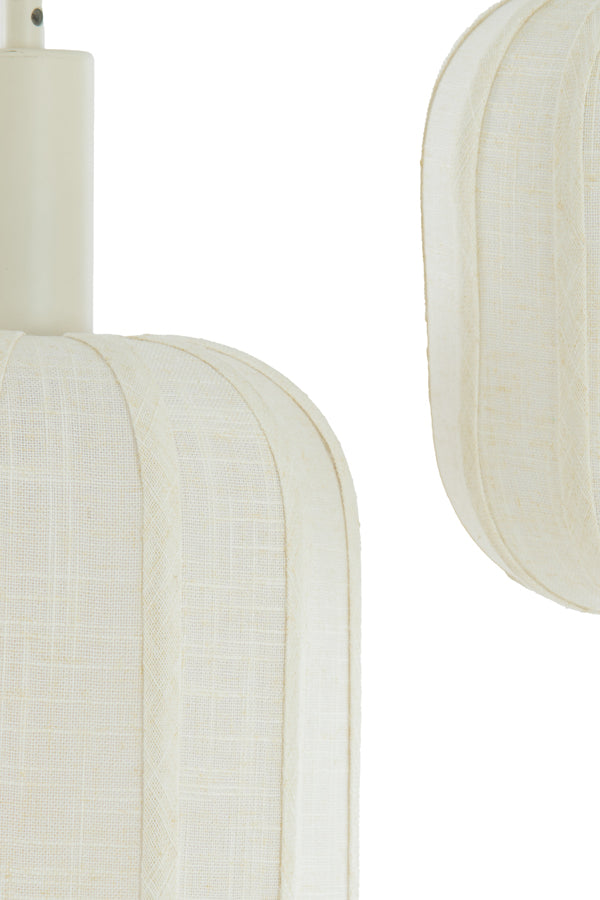 Hanging lamp 5L 105x19,5x123 cm TUFIA linen cream