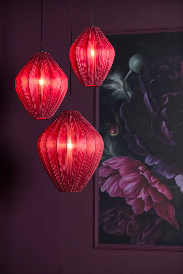 Hanging lamp 47x55 cm VERITA burgundy