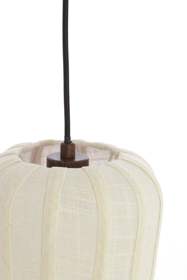 Hanging lamp 20x25 cm BIBURY wood print dark brown+white