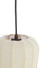 Hanging lamp 20x25 cm BIBURY wood print dark brown+white