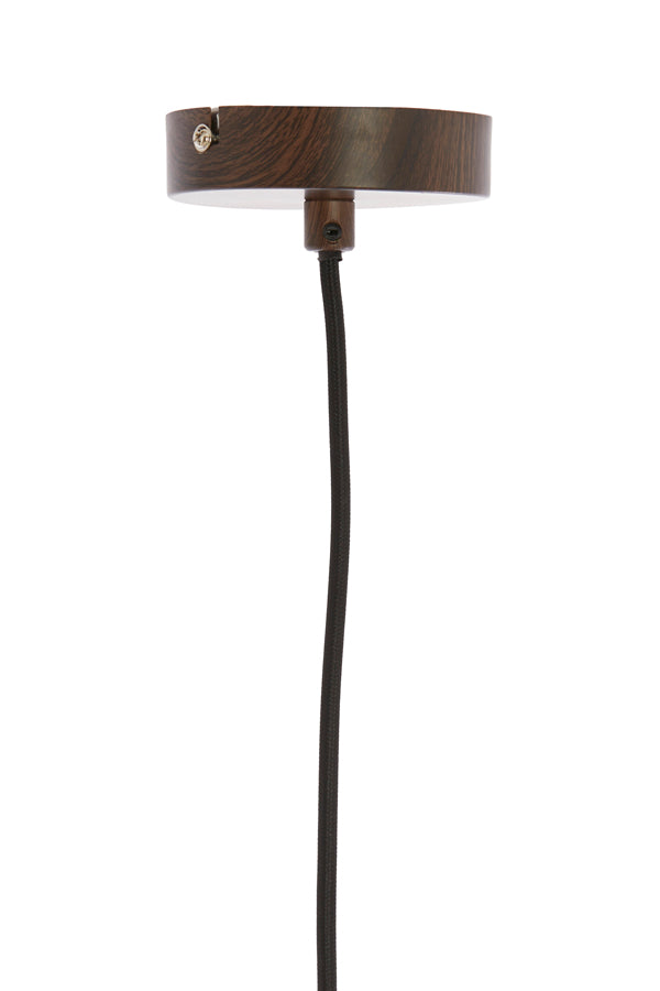 Hanging lamp 20x25 cm BIBURY wood print dark brown+terra