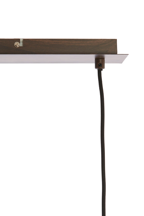 Hanging lamp 3L 103x30x143 cm BIBURY wood prt d brwn+terra