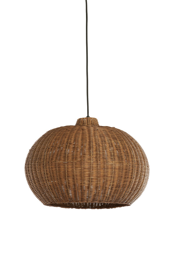 Hanging lamp 45x32 cm MELZOR rattan dark brown