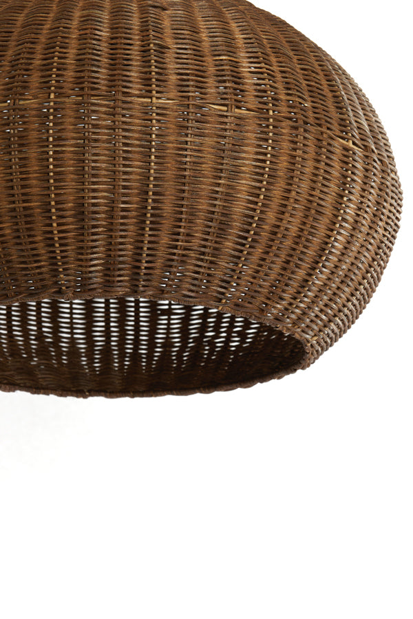 Hanging lamp 45x32 cm MELZOR rattan dark brown