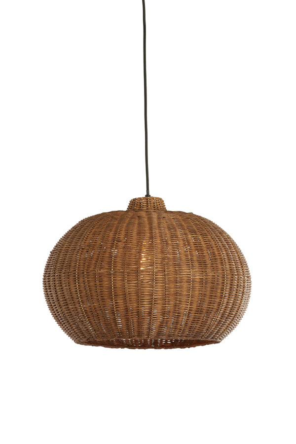 Hanging lamp 45x32 cm MELZOR rattan dark brown