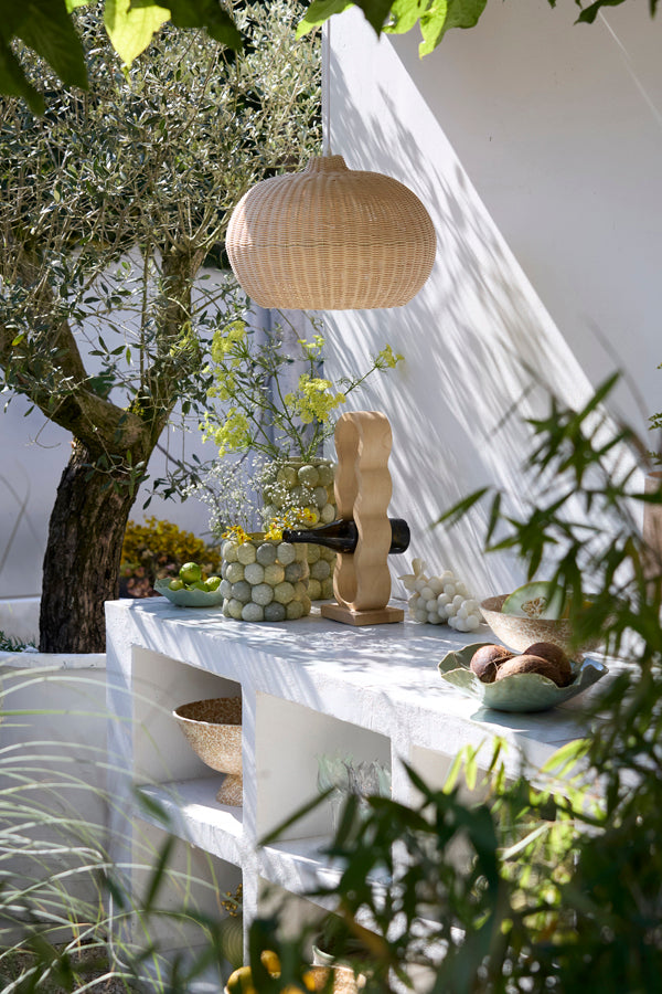 Hanging lamp 45x32 cm MELZOR rattan natural
