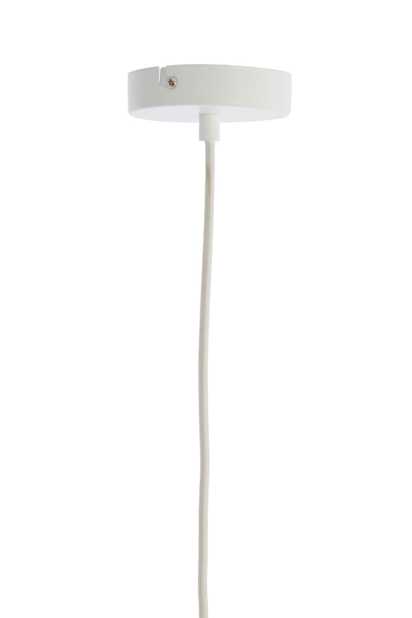 Hanging lamp 40x26 cm TIFFANY raffia natural+cream