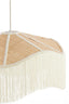 Hanging lamp 40x26 cm TIFFANY raffia natural+cream
