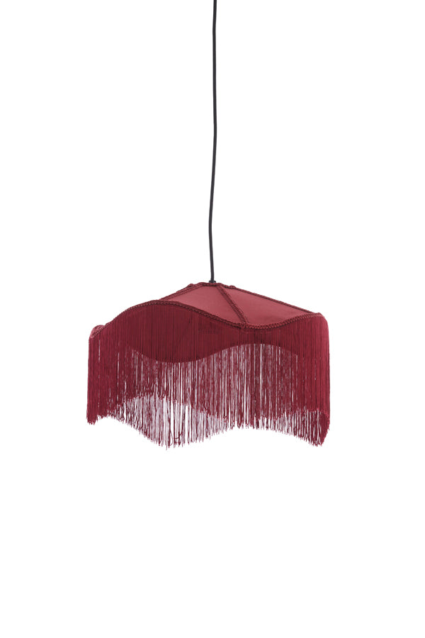 Hanging lamp 40x26 cm TIFFANY velvet burgundy