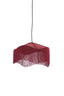 Hanging lamp 40x26 cm TIFFANY velvet burgundy