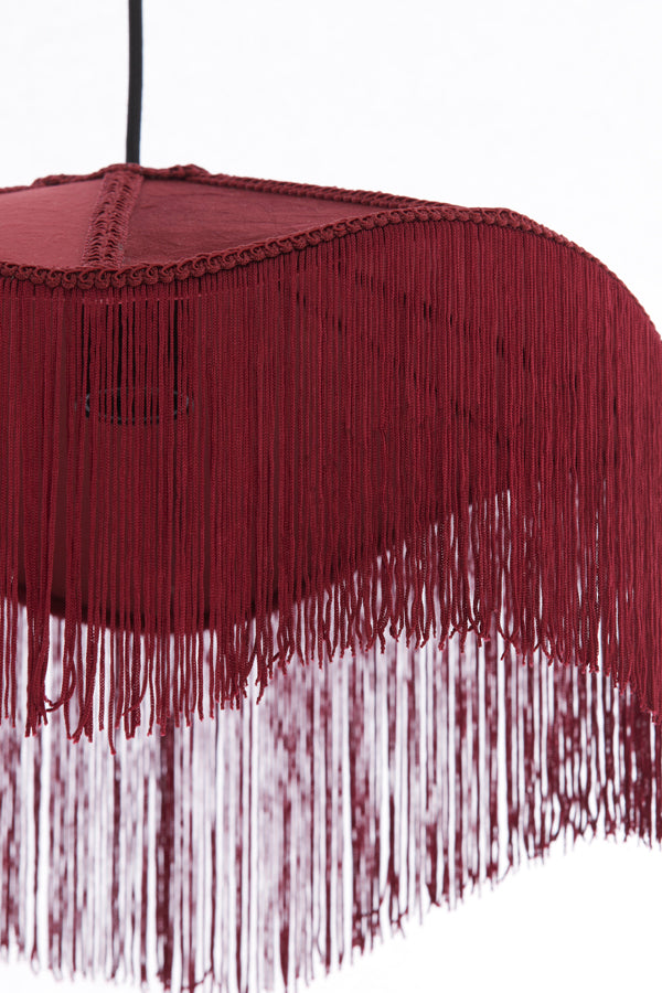 Hanging lamp 40x26 cm TIFFANY velvet burgundy