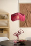 Hanging lamp 40x26 cm TIFFANY velvet burgundy