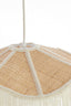 Hanging lamp 50x28 cm TIFFANY raffia natural+cream