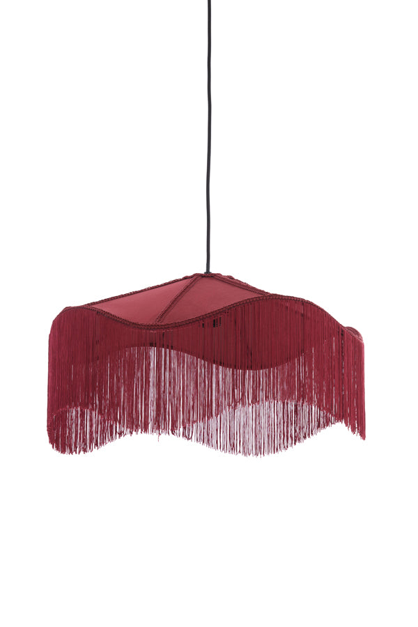 Hanging lamp 50x28 cm TIFFANY velvet burgundy
