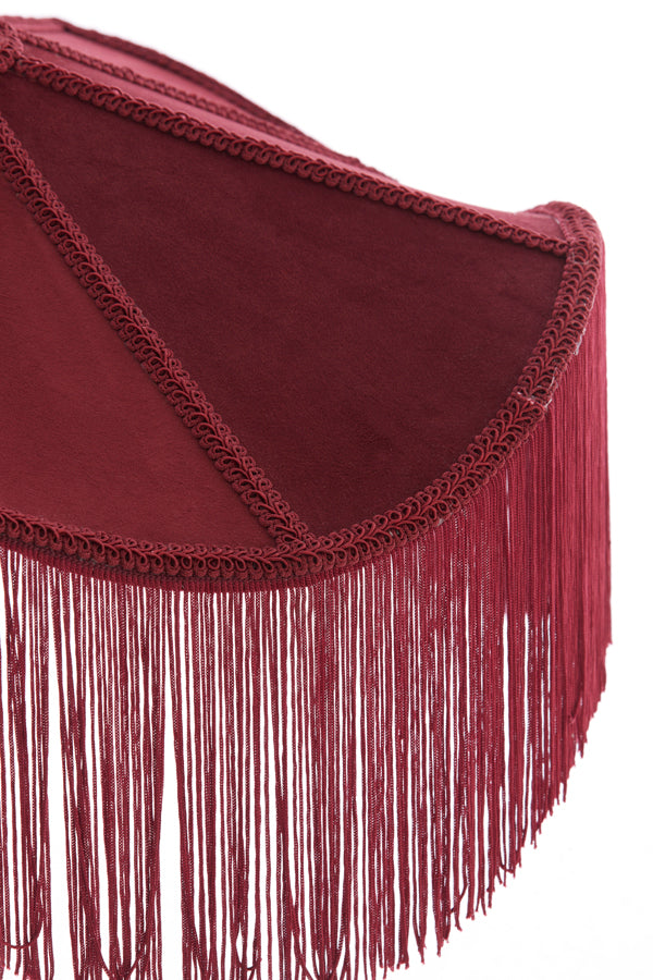 Hanging lamp 50x28 cm TIFFANY velvet burgundy