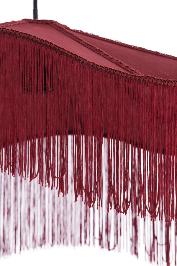 Hanging lamp 50x28 cm TIFFANY velvet burgundy