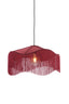 Hanging lamp 50x28 cm TIFFANY velvet burgundy