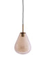 Hanging lamp 25x32 cm LEONA antique bronze+glass amber
