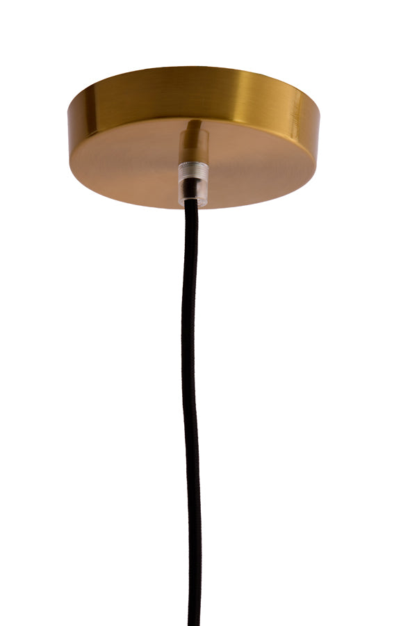Hanging lamp 25x32 cm LEONA antique bronze+glass amber