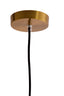 Hanging lamp 25x32 cm LEONA antique bronze+glass amber